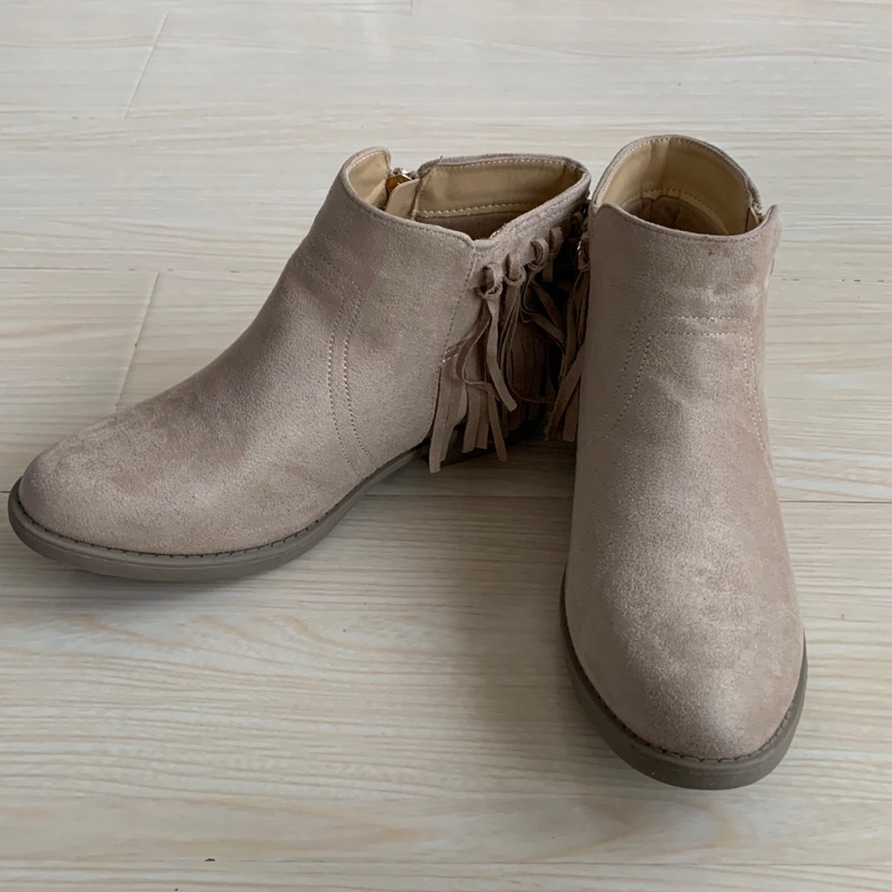 FABKIDS Fringed Side Zip Bootie